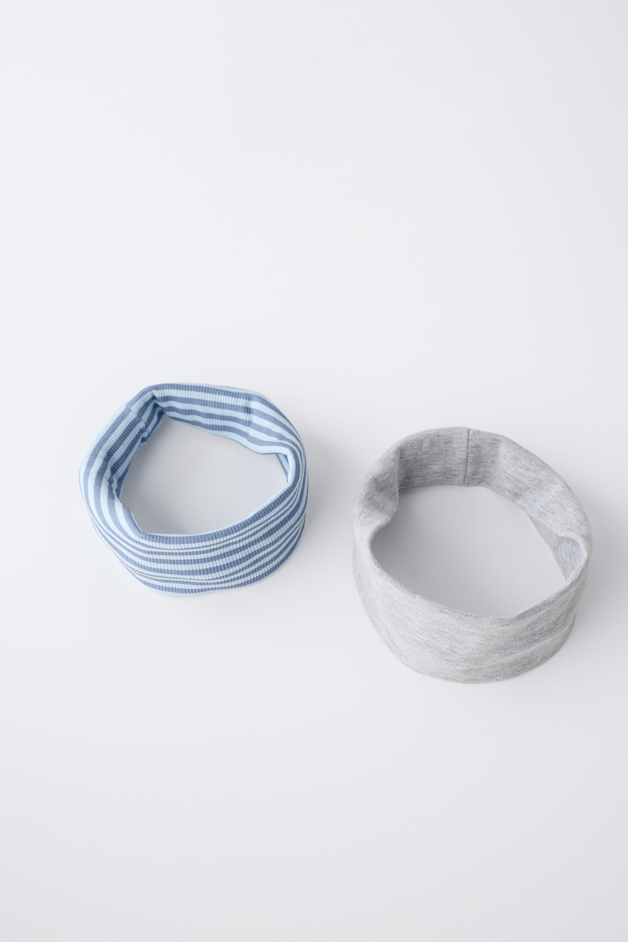 LOT DE DEUX BANDEAUX ÉLASTIQUES À RAYURES